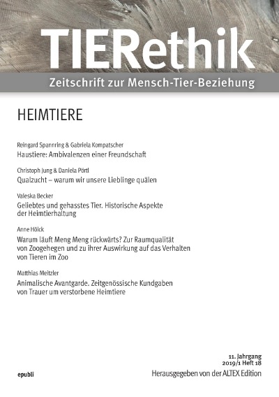 'TIERethik (11. Jahrgang 2019/1)'-Cover