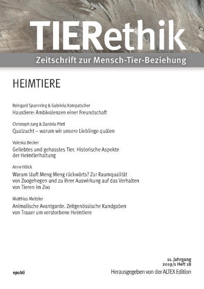 'Cover von TIERethik (11. Jahrgang 2019/1)'-Cover