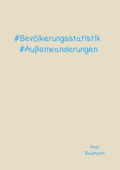 'Cover von #Bevölkerungsstatistik #Außenwanderungen'-Cover