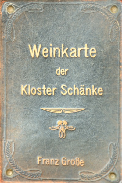 'Weinkarte der Kloster Schänke'-Cover
