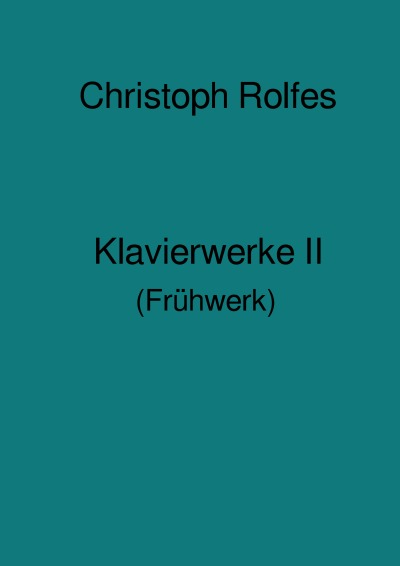 'Klavierwerke II'-Cover