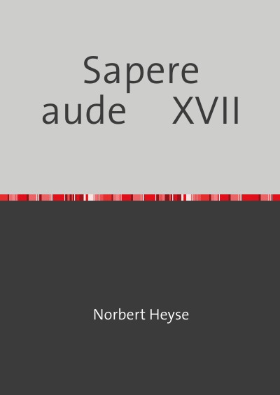 'Sapere aude     XVII'-Cover