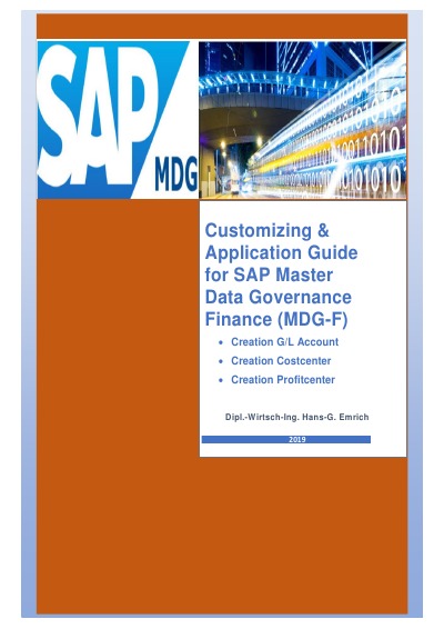 'Customizing & Application Guide for SAP Master Data Governance Finance (MDG-F)- Creation of G/L account-Creation Cost – & Profitcenter'-Cover
