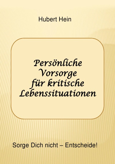 'Cover von Persönliche Vorsorge für kritische Lebenssituationen'-Cover