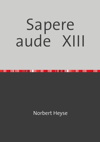 'Cover von Sapere aude  XIII'-Cover
