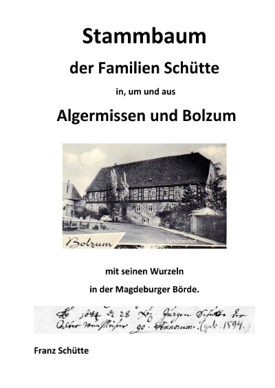 'Cover von Stammbaum der Familien Schütte in, um und aus Algermissen und Bolzum'-Cover