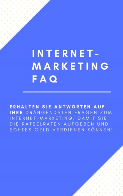 'Cover von Internet-Marketing FAQ'-Cover