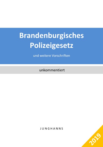 'Brandenburgisches Polizeigesetz, Ordnungsbehördengesetz'-Cover