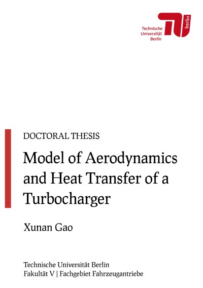 'Model of Aerodynamics and Heat Transfer of a Turbocharger'-Cover