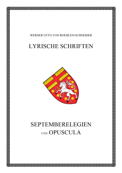'Cover von Septemberelegien und Opuscula'-Cover