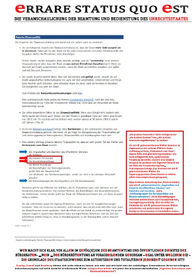 'eRRARE STATUS QUO eST (DIE VERANSCHAULICHUNG DER BEAMTUNG UND BEDIENSTUNG DES UNRECHTSSTAATES)'-Cover