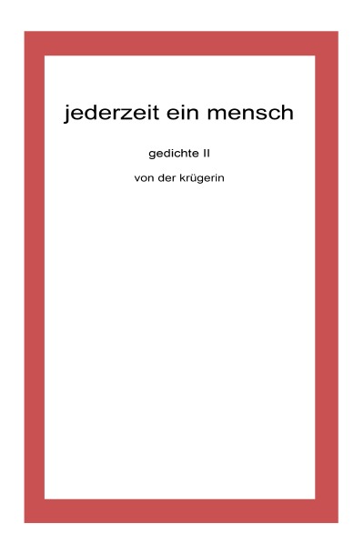 'Cover von jederzeit ein mensch'-Cover