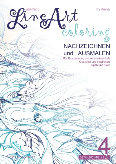 'Cover von Abstract Line Art Coloring – Nachzeichnen und Ausmalen – Band 04'-Cover