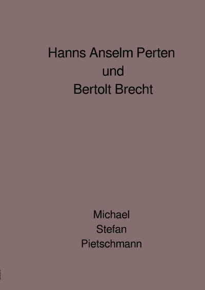 'Cover von Hanns Anselm Perten und Bertolt Brecht'-Cover