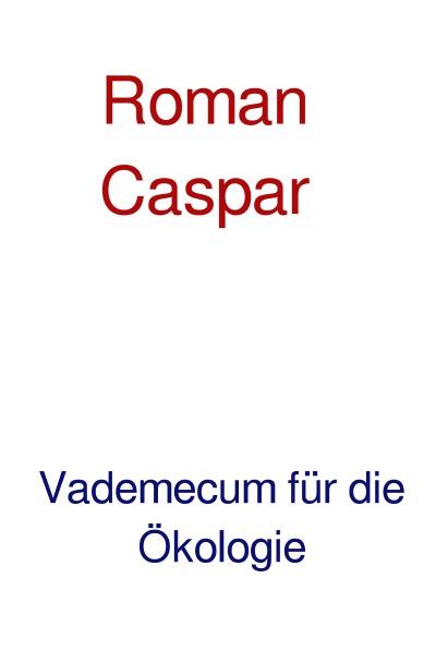 'Vademecum für die Ökologie'-Cover
