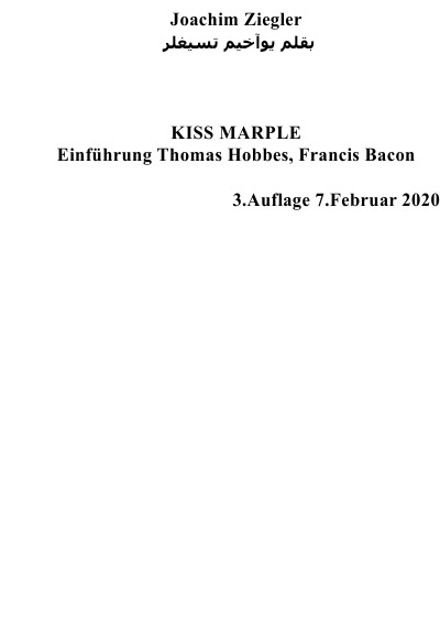 'KISS MARPLE Einführung Thomas Hobbes, Francis Bacon'-Cover