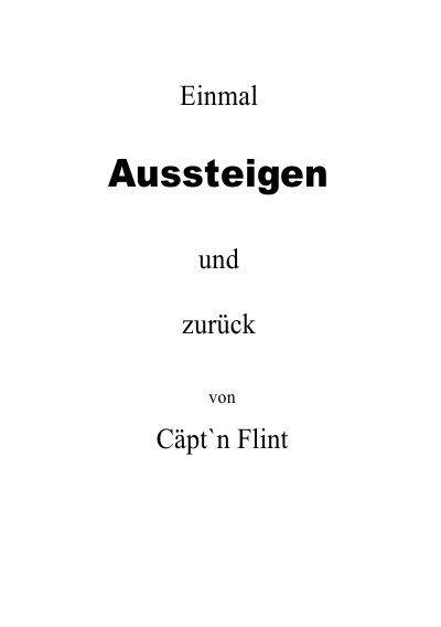 'Cover von Einmal Aussteigen und zurück'-Cover