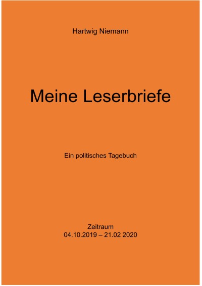 'Meine Leserbriefe vom 04.10.2019-21.02.2020'-Cover