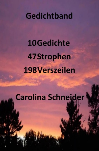 'Gedichtband 10 Gedichte 47 Strophen 198 Verszeilen'-Cover