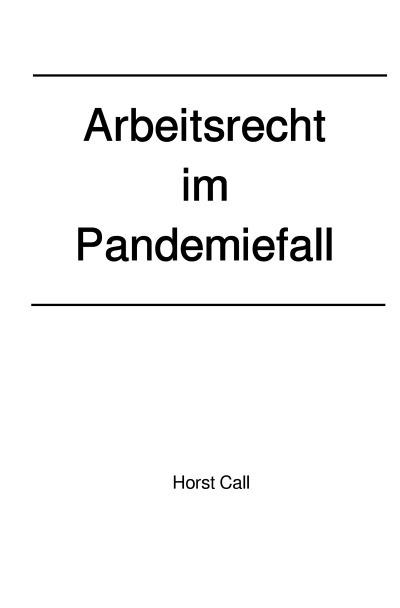 'Arbeitsrecht im Pandemiefall'-Cover