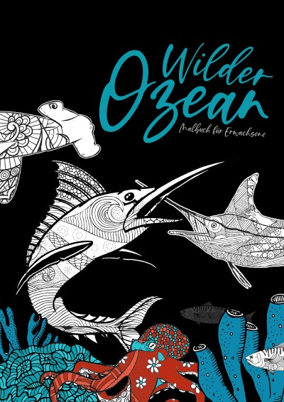 'Cover von Wilder Ozean Malbuch für Erwachsene'-Cover