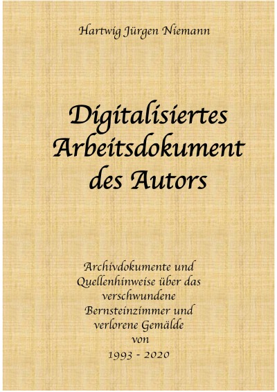 'Cover von Digitalisiertes Arbeitsdokument des Autors'-Cover
