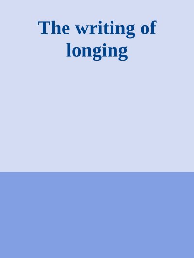 'Cover von Scripture of longing'-Cover