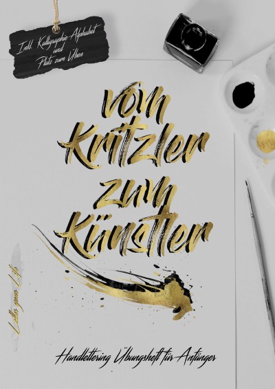'Vom Kritzler zum Künstler-Handlettering Übungsheft für Anfänger'-Cover
