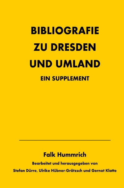 'Bibliografie zu Dresden und Umland'-Cover