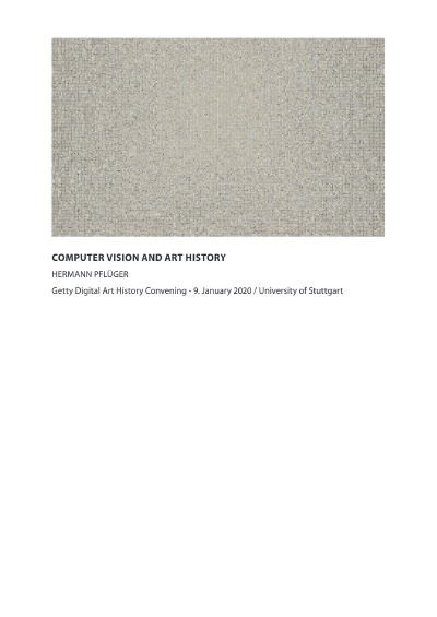 'Cover von Computer Vision and Art History'-Cover