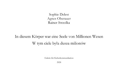 'In diesem Körper war eine Seele von Millionen Wesen – W tym ciele była dusza milionów'-Cover