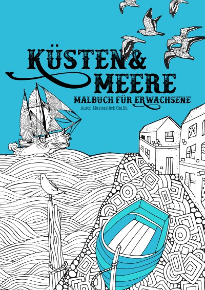 'Küsten & Meere Malbuch für Erwachsene'-Cover