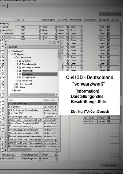 'Cover von Civil 3D-Deutschland, 2. Buch, „schwarz/weiß“ (Information), Darstellungs-Stile, Beschriftungs-Stile'-Cover